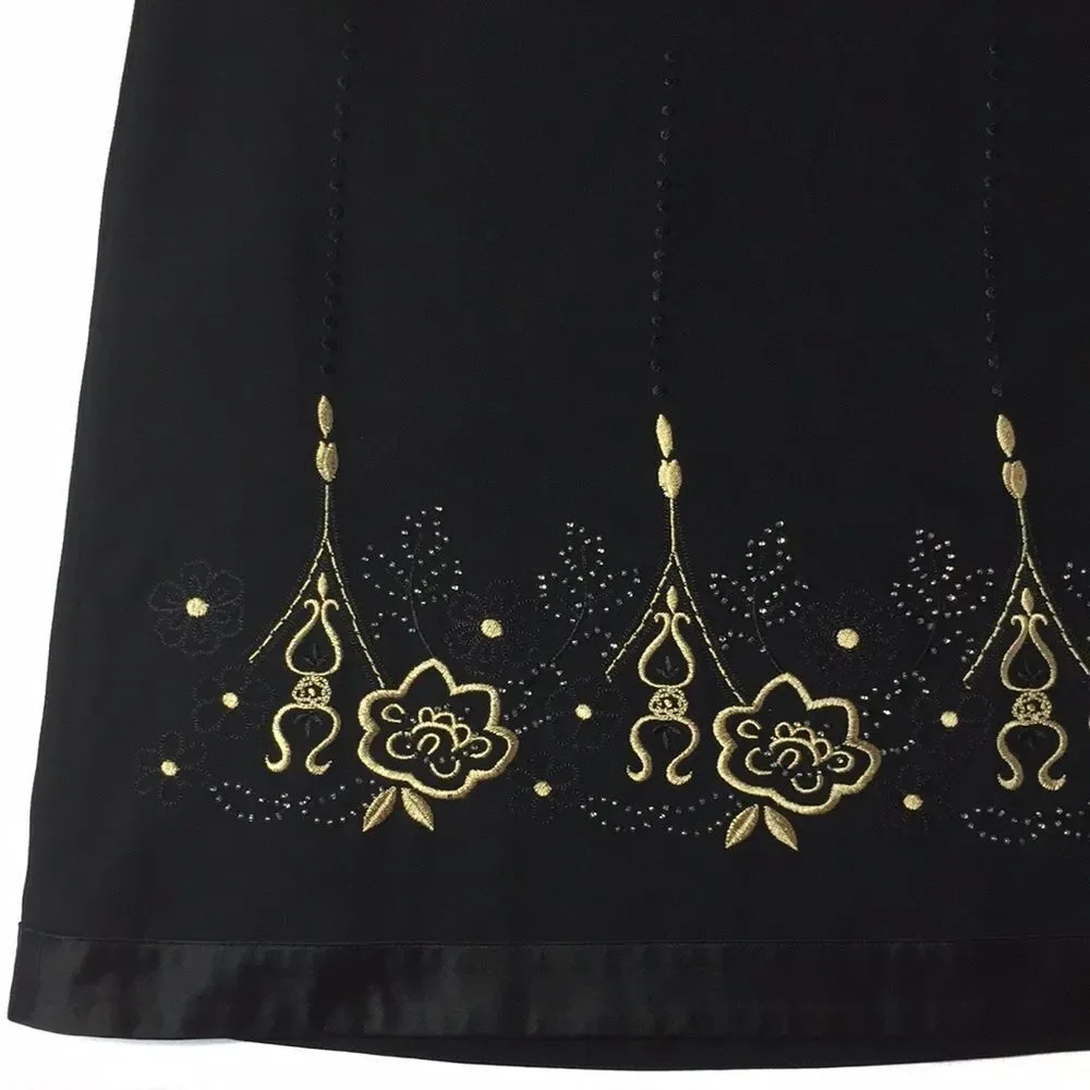 Ann Taylor LOFT Embroidered Pencil Skirt Size 4
